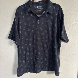 Haggar Men's Dark Patterned Polo Shirt